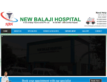 Tablet Screenshot of newbalajihospitals.com